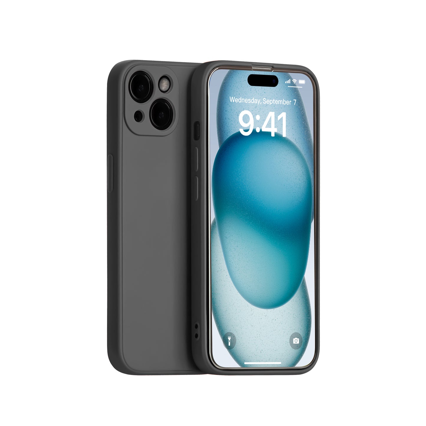 Coque en silicone pour iPhone 15 Plus