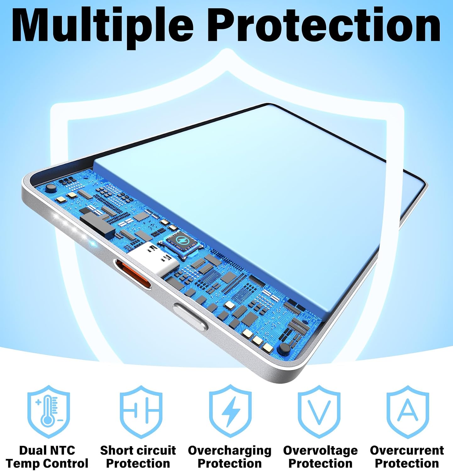 3-in-1 MagSafe Power Bank, Ultra-Slim 5000mAh 22.5W