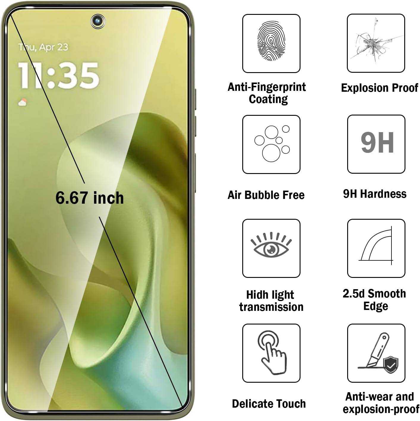 Moto G86 / G86 Power Screen Protector, 2 Pack