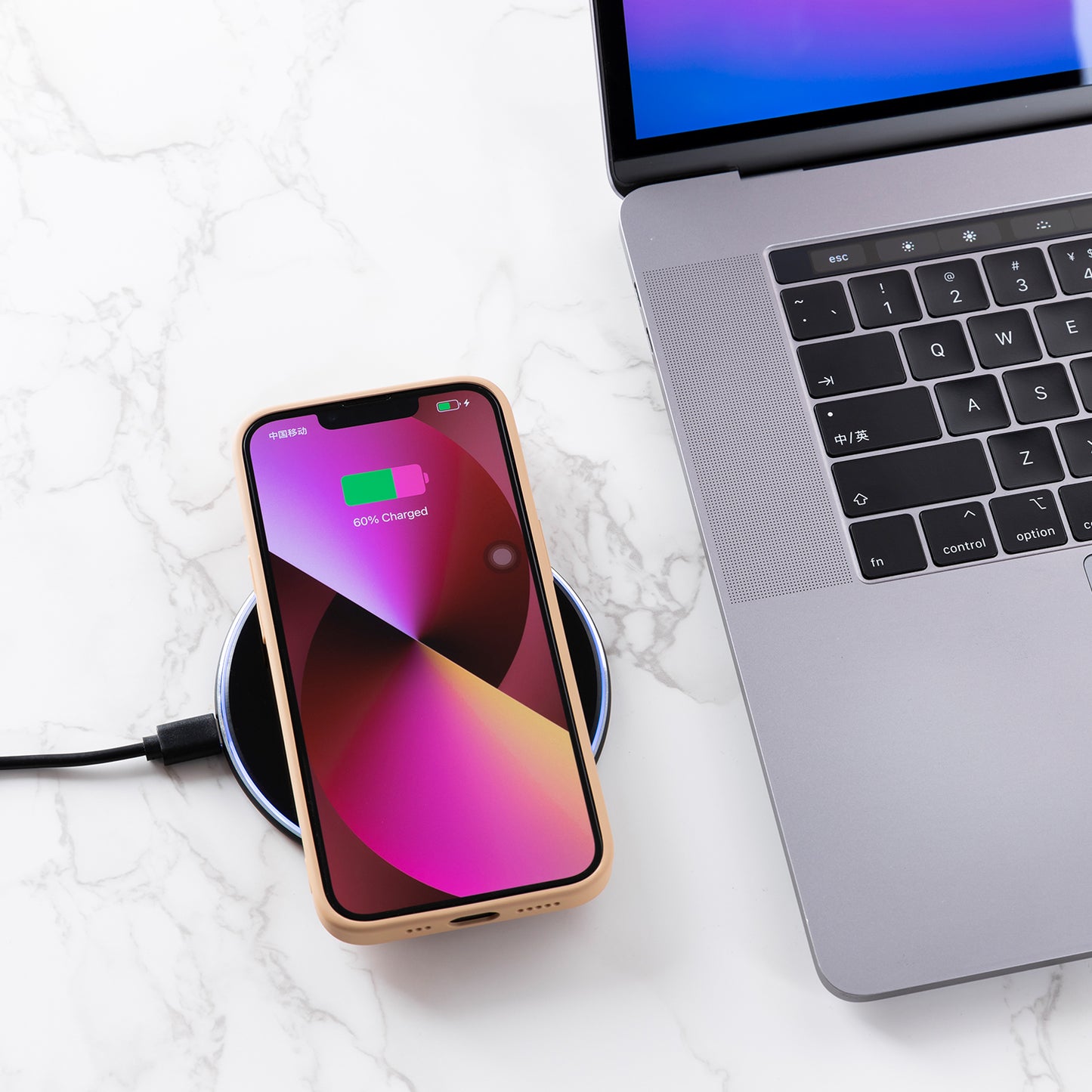Étui en cuir végétalien pour iPhone 15 Plus