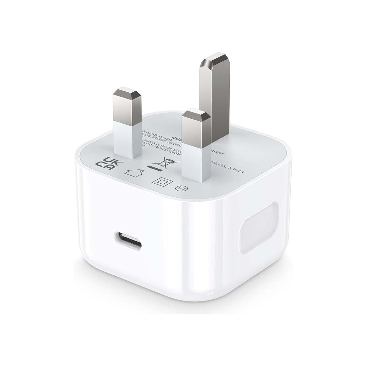 USB-C FAST Charger Cube, 40W PD (UK)