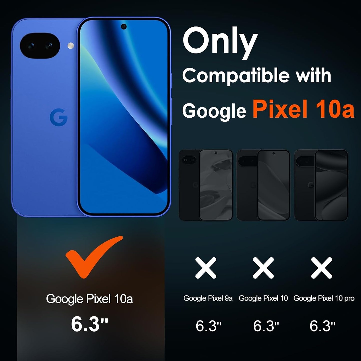 Pixel 10a Screen Protector, 3 Pack