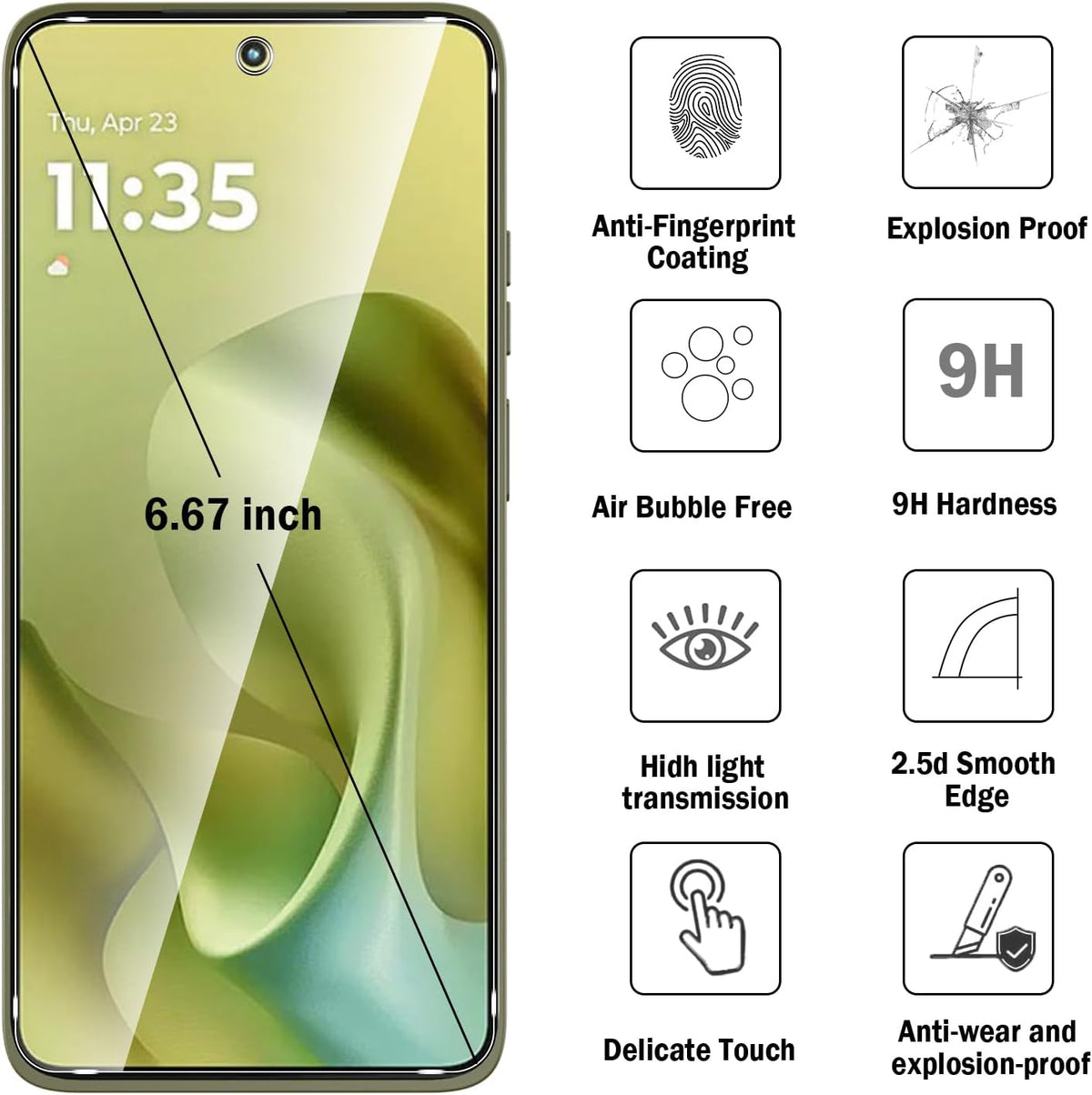 Moto G86 / G86 Power Screen Protector, 2 Pack
