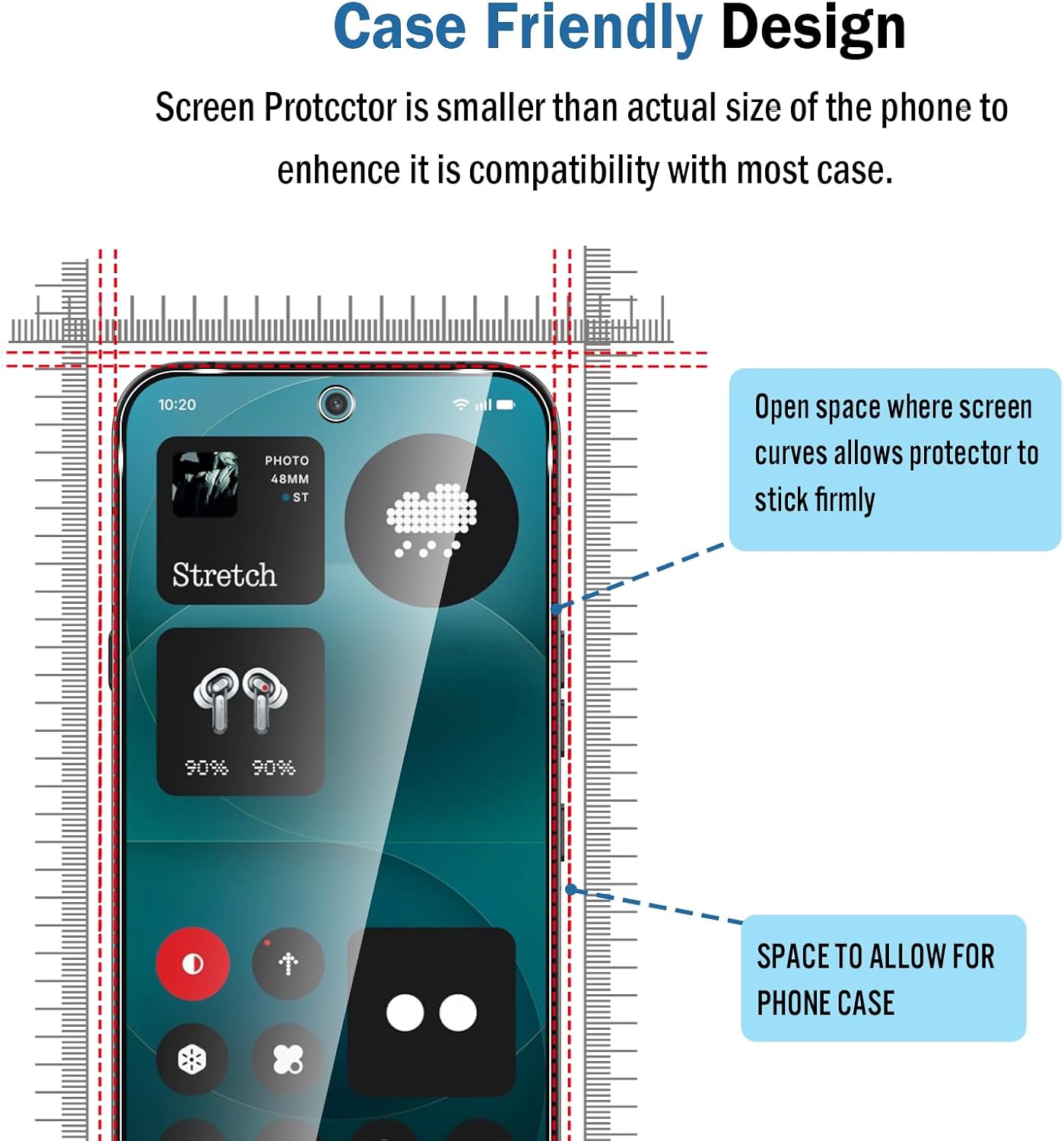 Nothing Phone 4(a) Pro Screen Protector, 2 Pack