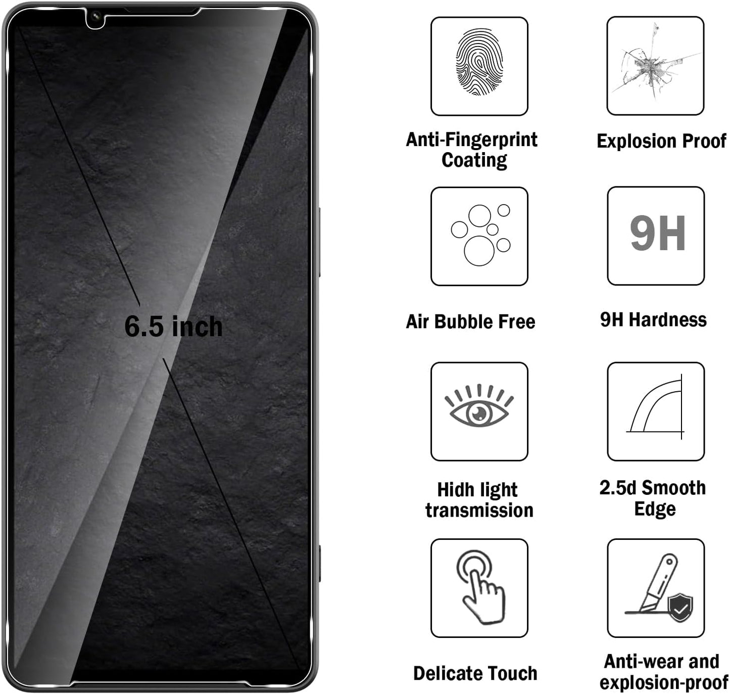 Xperia 1  VIII Screen Protector, 2 Pack