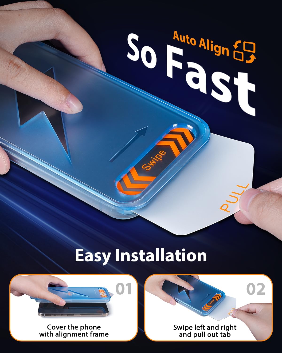 iPhone 16 Plus / 15 Plus Screen Protector with Easy Installation Kit