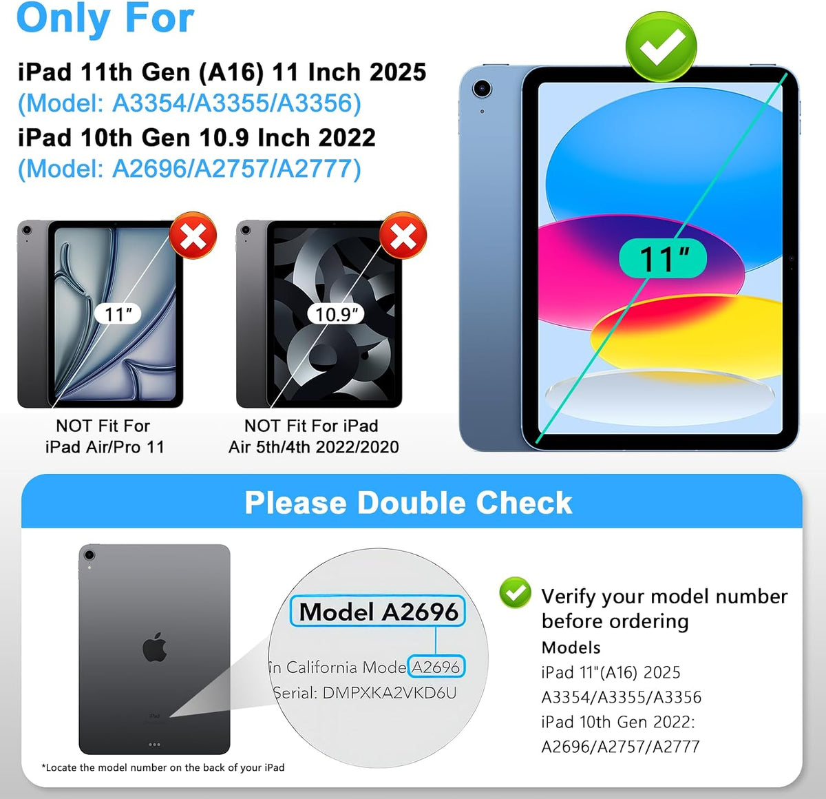 iPad 10 ~ 11 th Gen Screen Protector with Easy Installation Kit