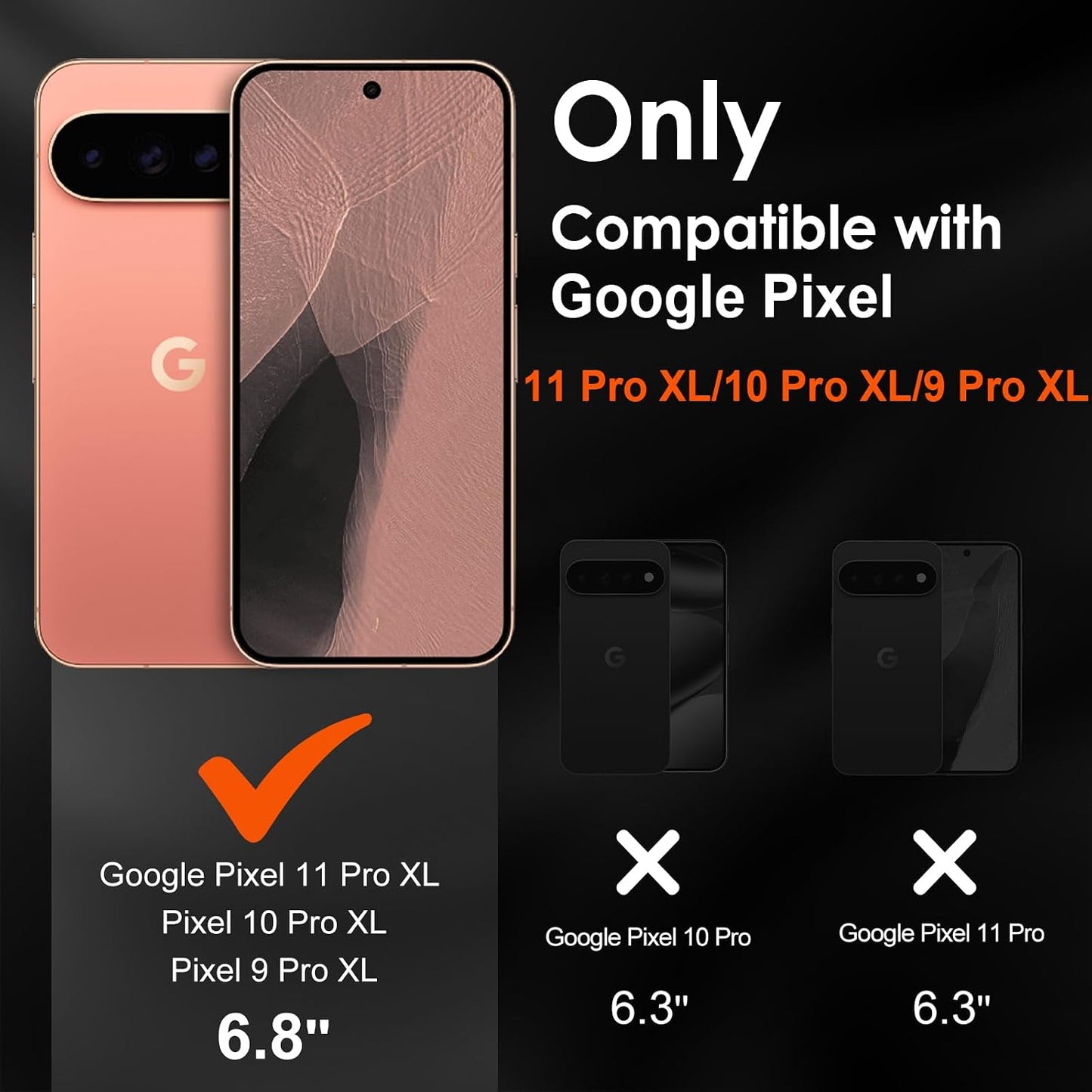 Pixel 11 Pro XL / Pixel 10 Pro XL / Pixel 9 Pro XL Screen Protector, 3 Pack