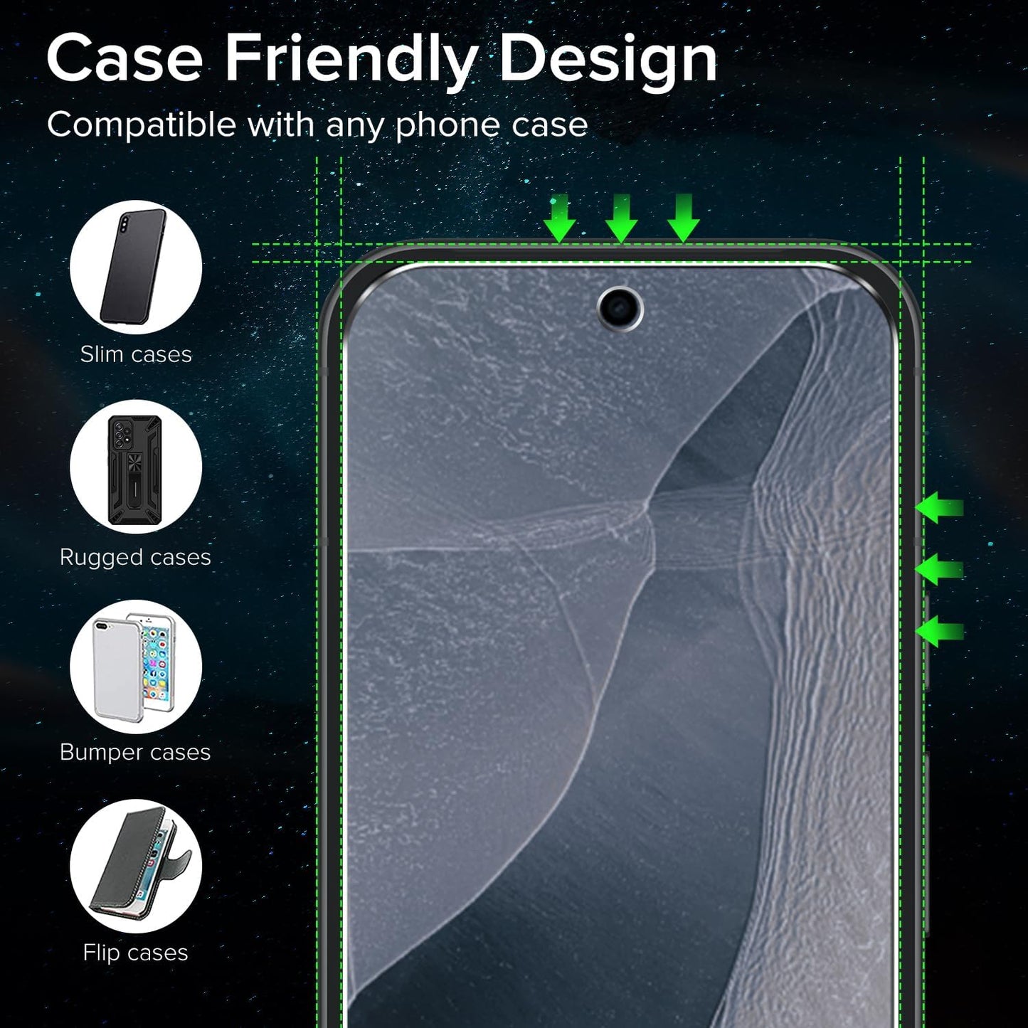 Pixel 9~11 / Pixel 9 Pro~11 Pro Screen Protector, 3 Pack