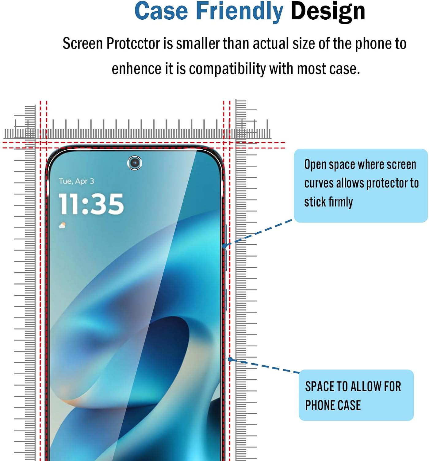 Moto G87 Screen Protector, 2 Pack