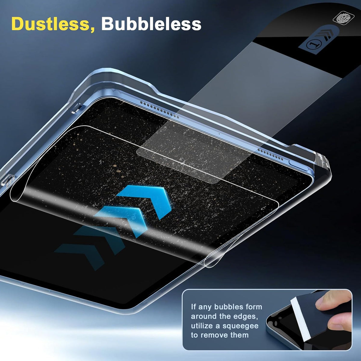 iPad 10 ~ 11 th Gen Screen Protector with Easy Installation Kit