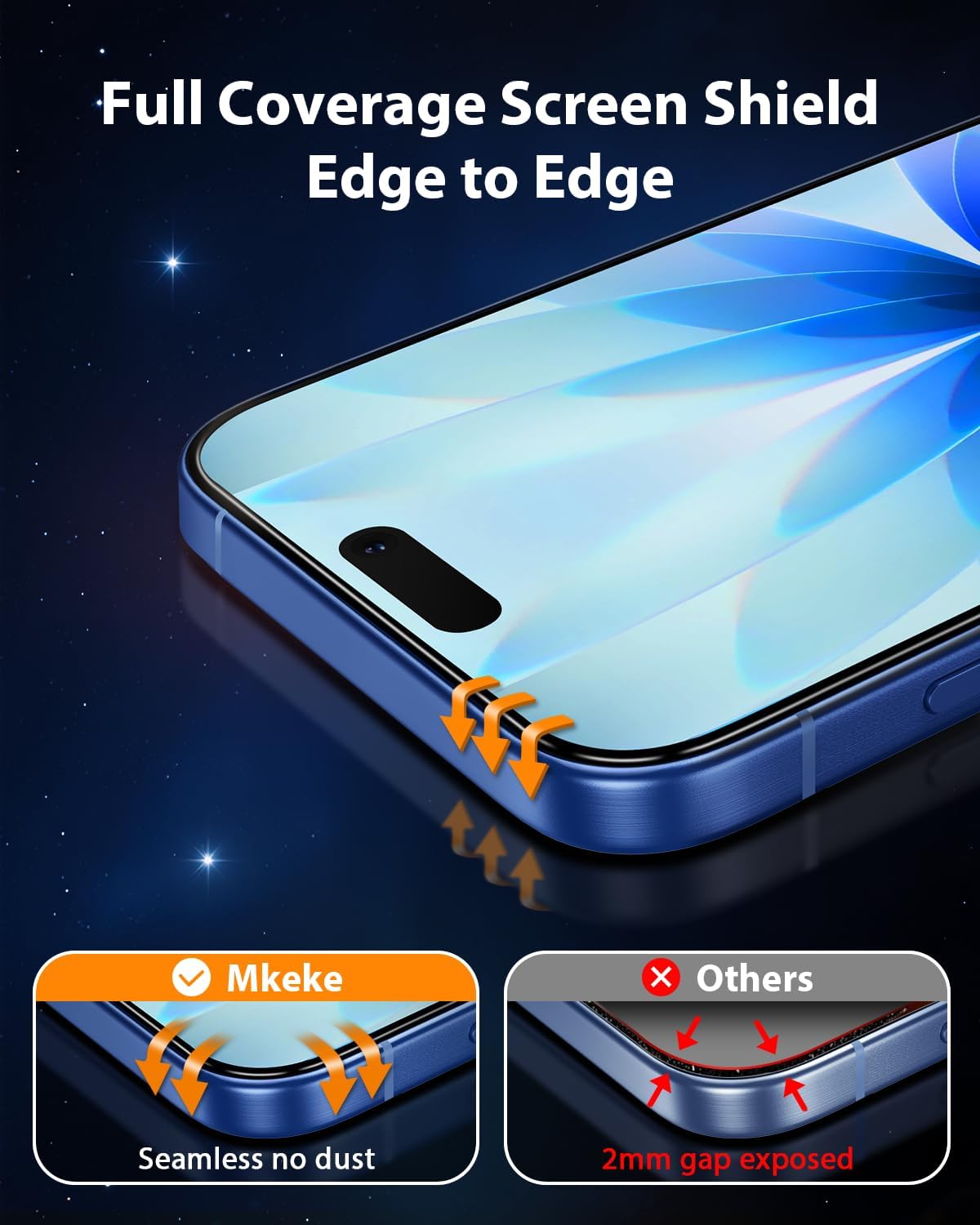 iPhone 16 Plus / 15 Plus Screen Protector with Easy Installation Kit