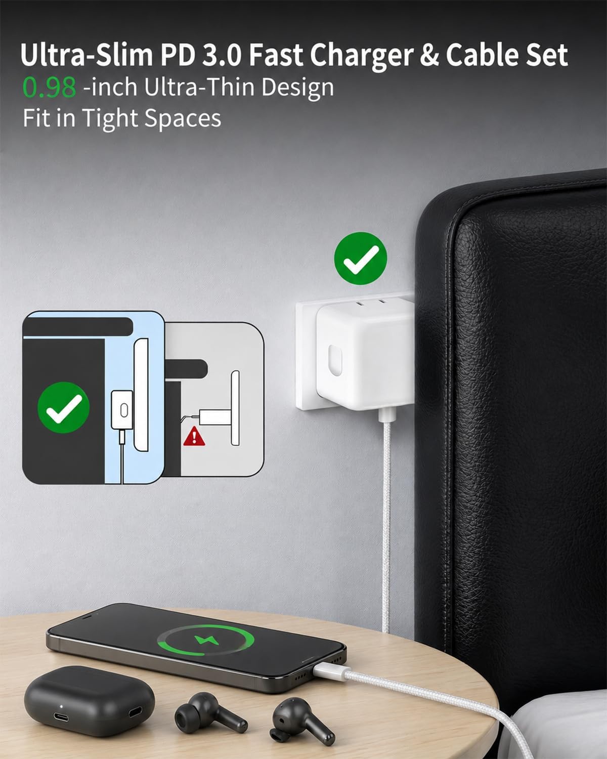 USB-C FAST Charger Cube, 40W PD (US)