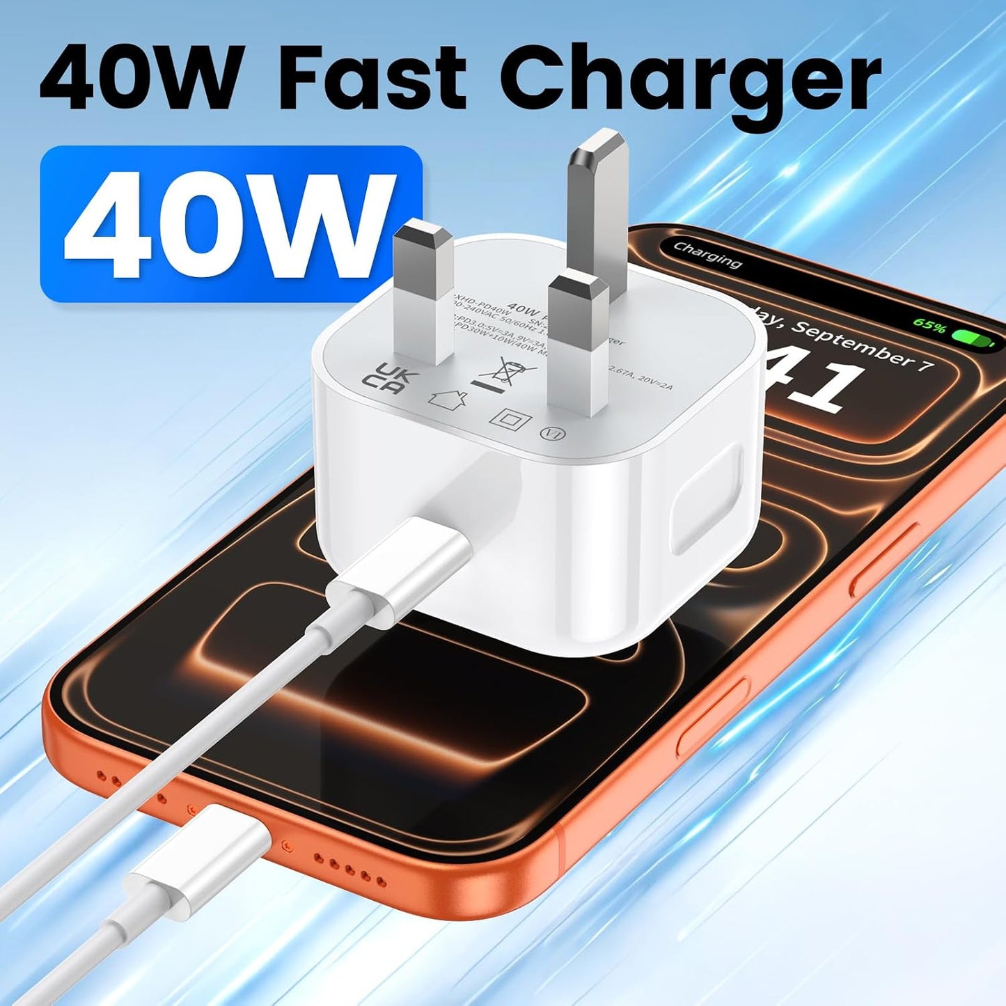 USB-C FAST Charger Cube, 40W PD (UK)