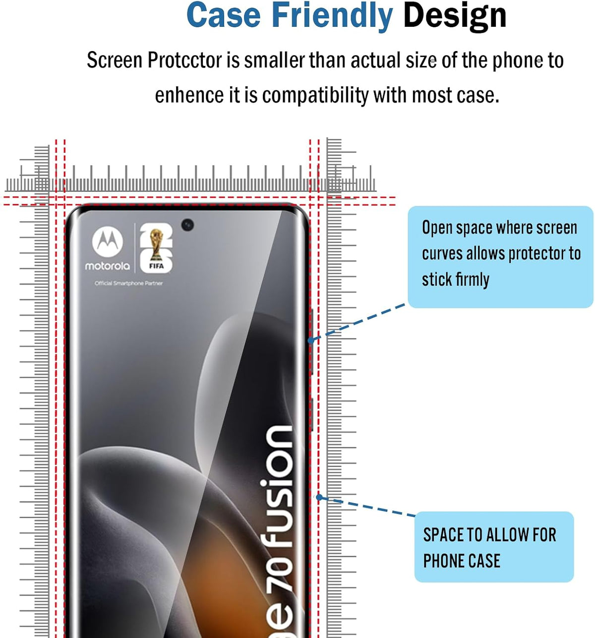 Moto Edge 70 Fusion / Edge 70 Fusion+ Screen Protector, 2 Pack