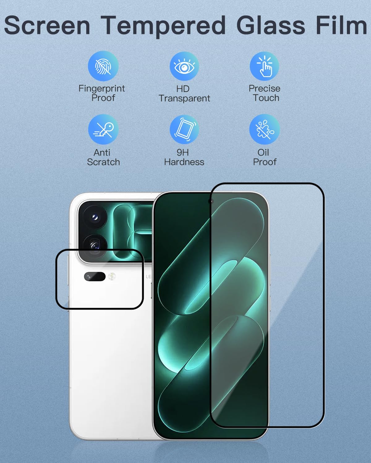 Protetor de ecrã para Xiaomi 18 Pro Max, pacote de 2+2