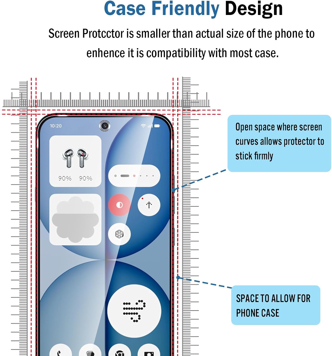 Nothing Phone 4(a) Screen Protector, 2 Pack