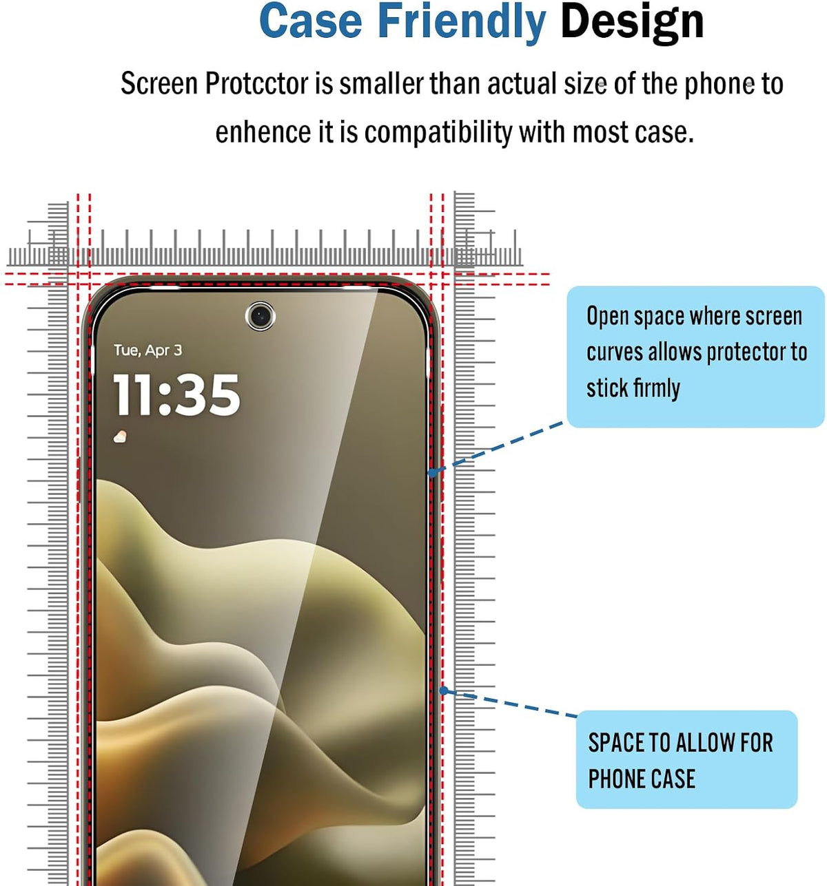 Moto Edge 2026 Screen Protector, 2 Pack