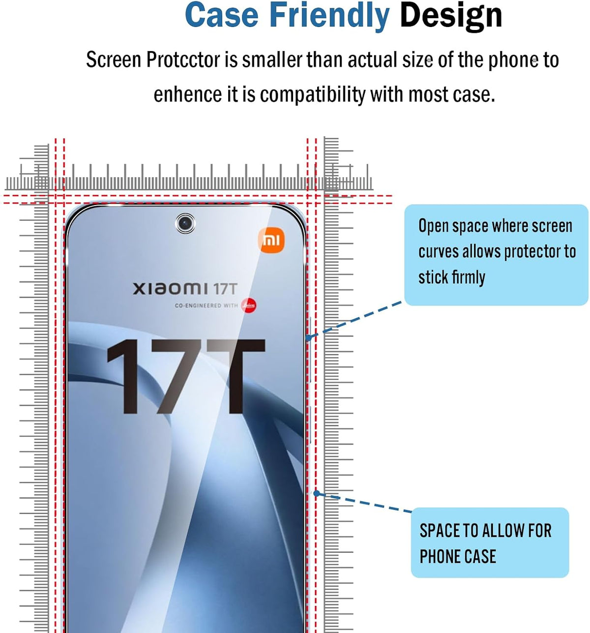 Xiaomi 17T Screen Protector, 2 Pack