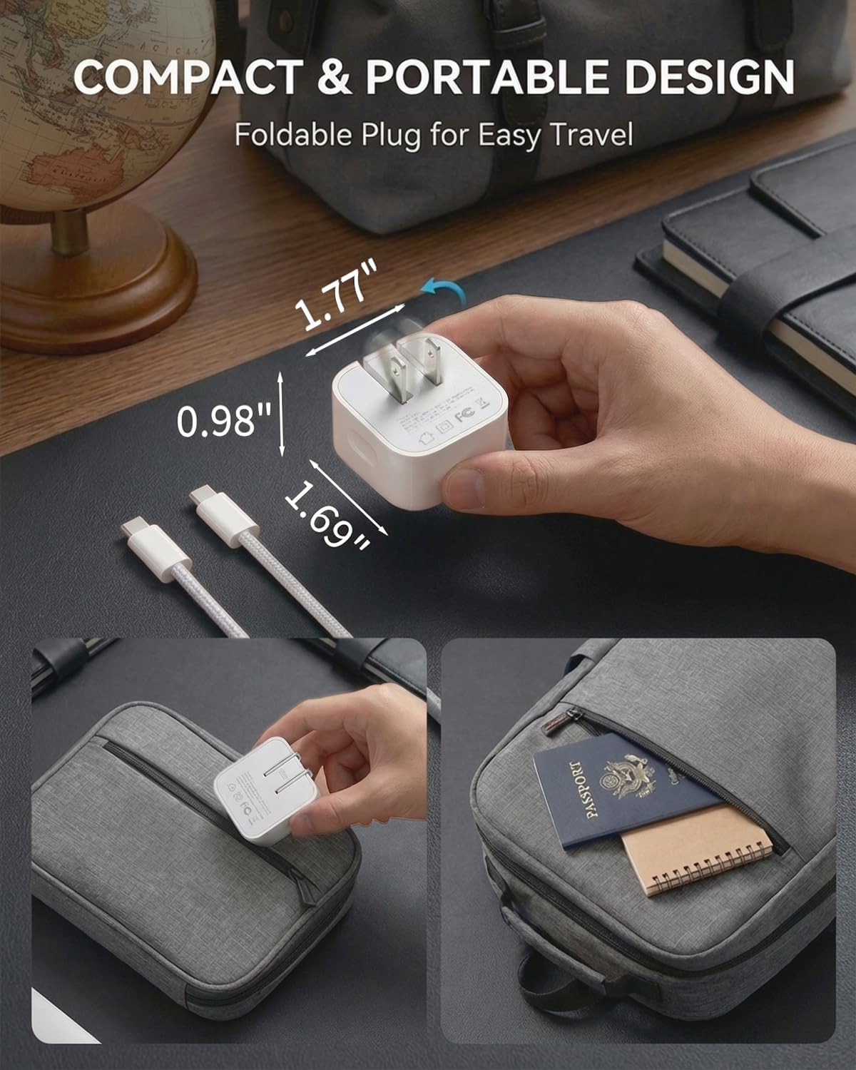 USB-C FAST Charger Cube, 40W PD (US)