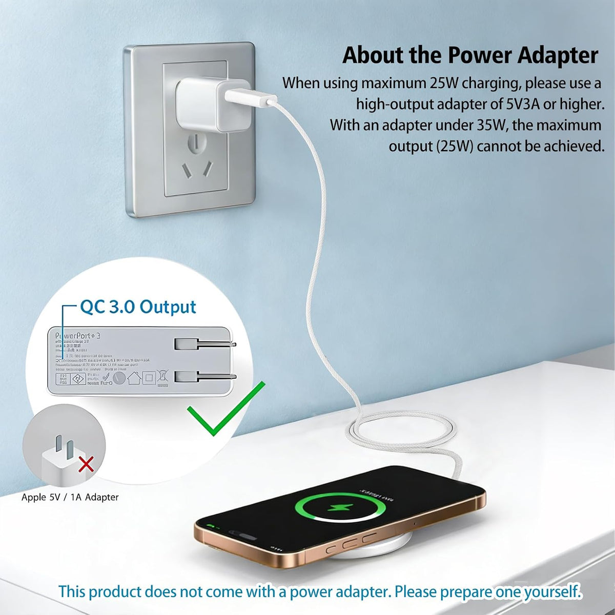 MagSafe / Qi2 Wireless Charger, 25W, 2-Pack