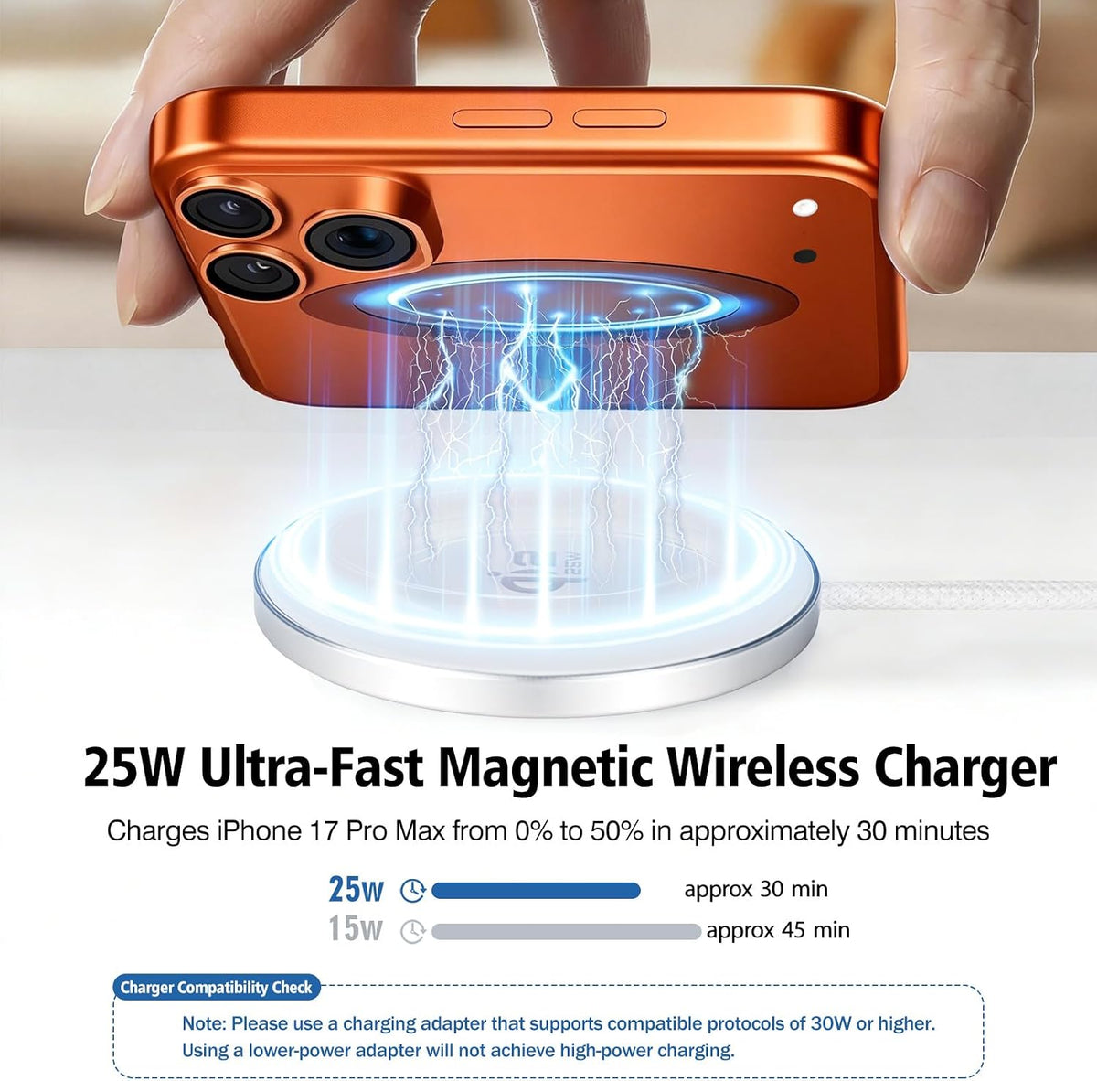 MagSafe / Qi2 Wireless Charger, 25W, 2-Pack