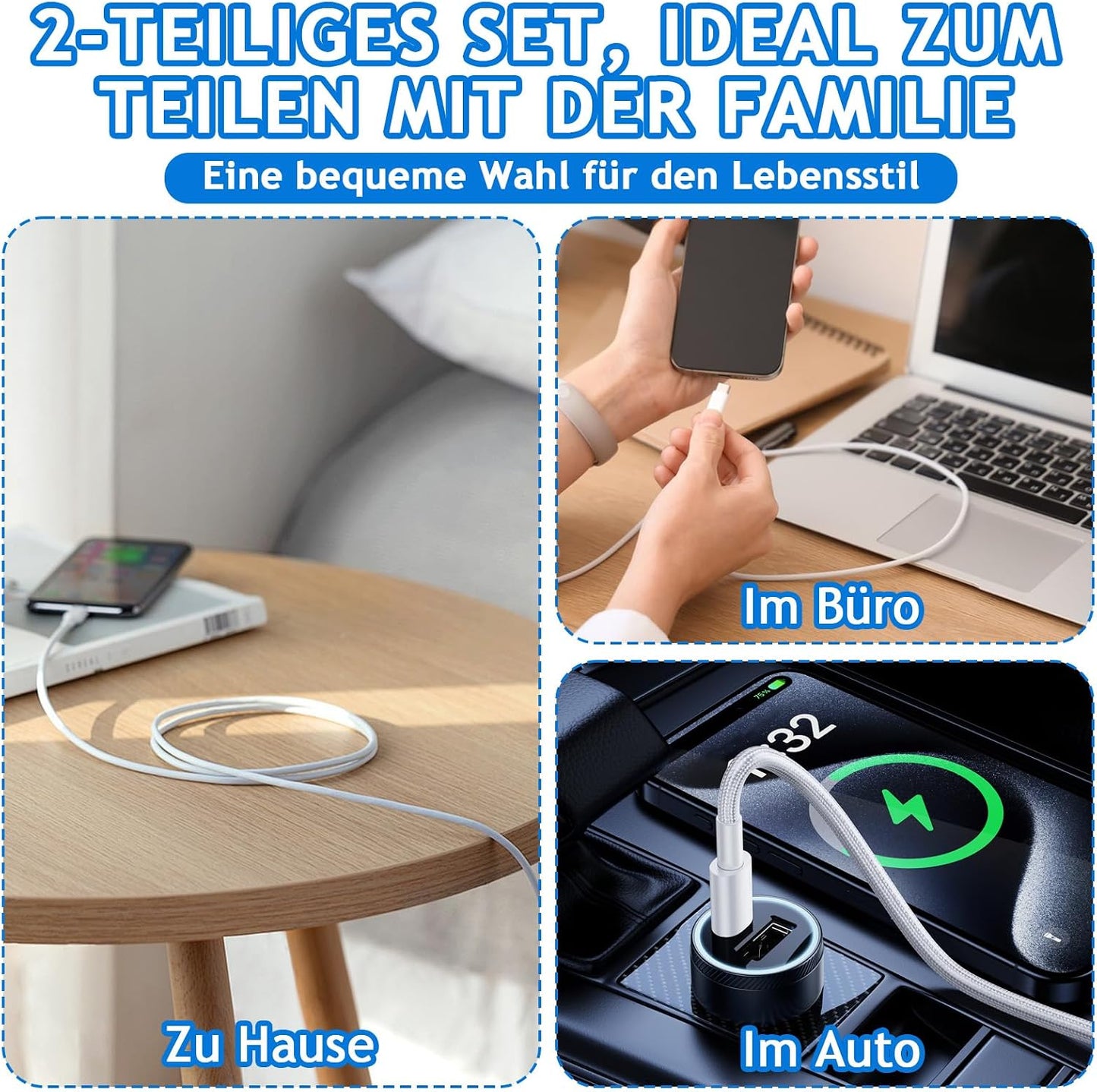 USB-C FAST Charger Cube, 40W PD (EU), 2 Pack